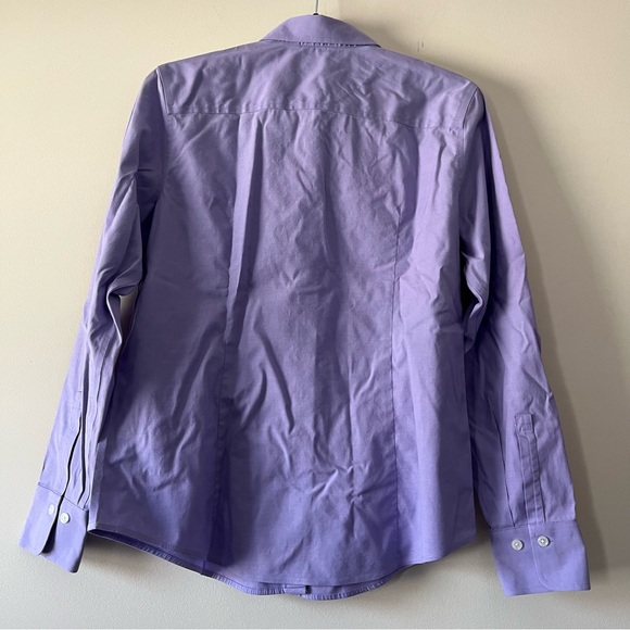 Eddie Bauer Stretch Wrinkle Resistant Light Purple Button Front Shirt - Picture 4 of 7